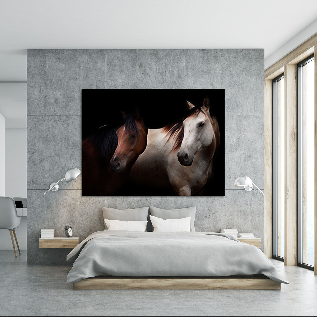 Horses In The Dark Canvas Print or Poster - Canvas Art Rocks - 5