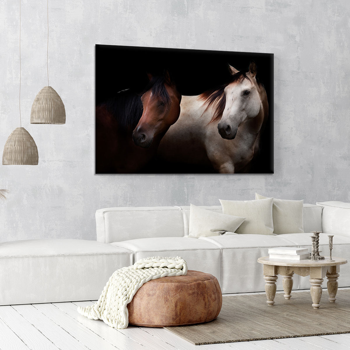 Horses In The Dark Canvas Print or Poster - Canvas Art Rocks - 6