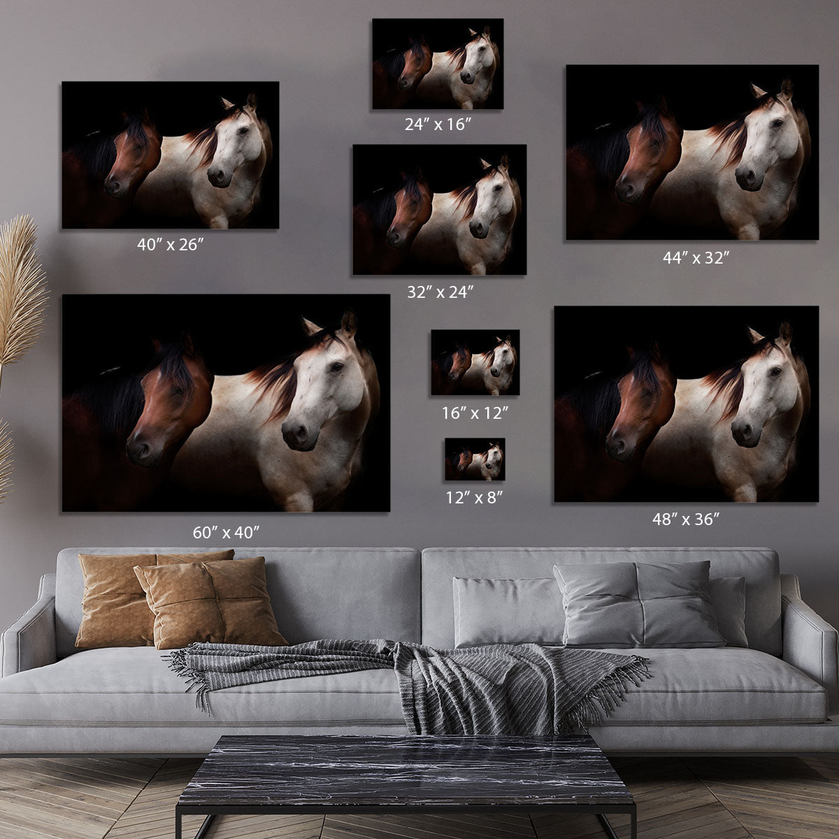 Horses In The Dark Canvas Print or Poster - Canvas Art Rocks - 7