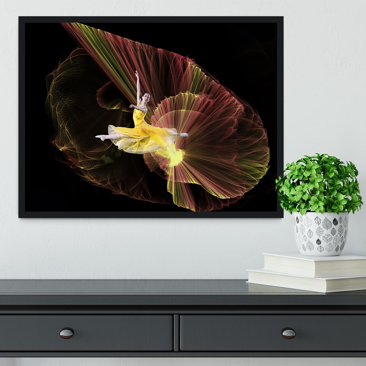 Dancer With Light Framed Print - Canvas Art Rocks - 2