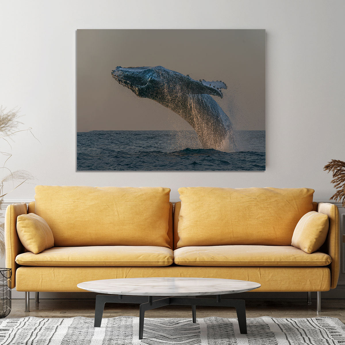 Whale Fliiping Out The Ocean Canvas Print or Poster - Canvas Art Rocks - 4