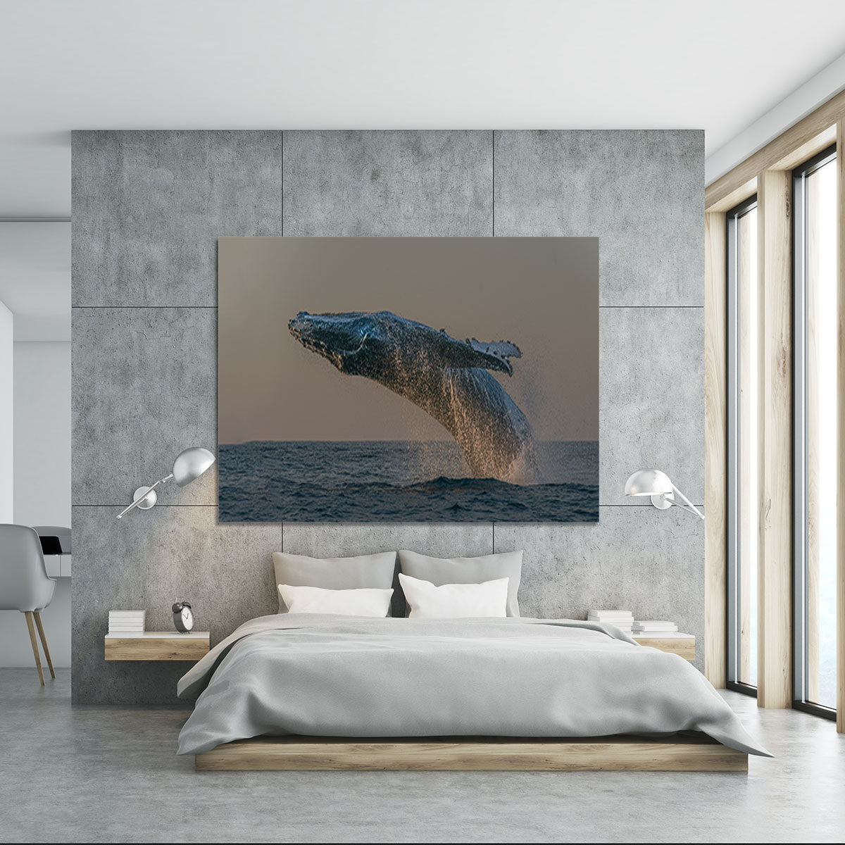 Whale Fliiping Out The Ocean Canvas Print or Poster - Canvas Art Rocks - 5