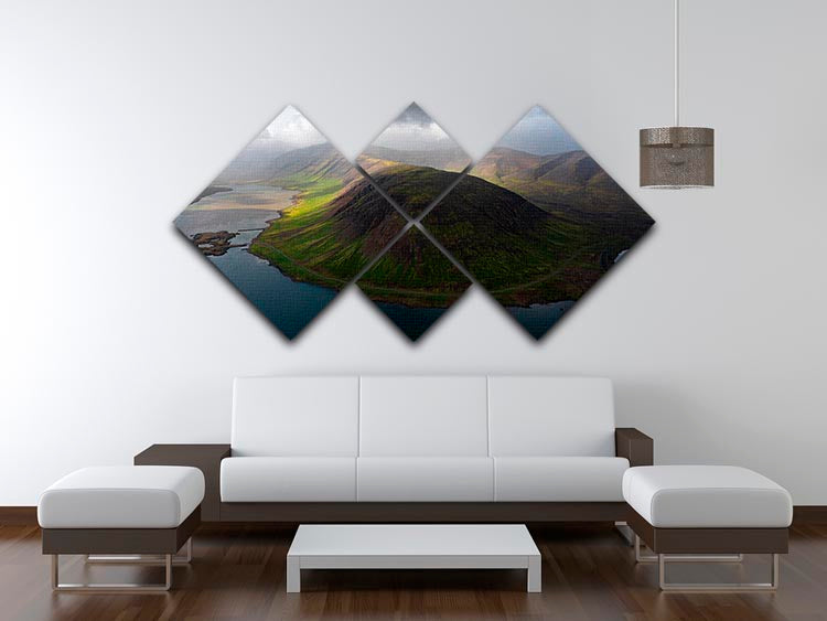 Snaefellsnes Peninsula 4 Square Multi Panel Canvas - Canvas Art Rocks - 3