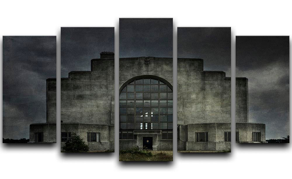 Old Building At Night 5 Split Panel Canvas - Canvas Art Rocks - 1