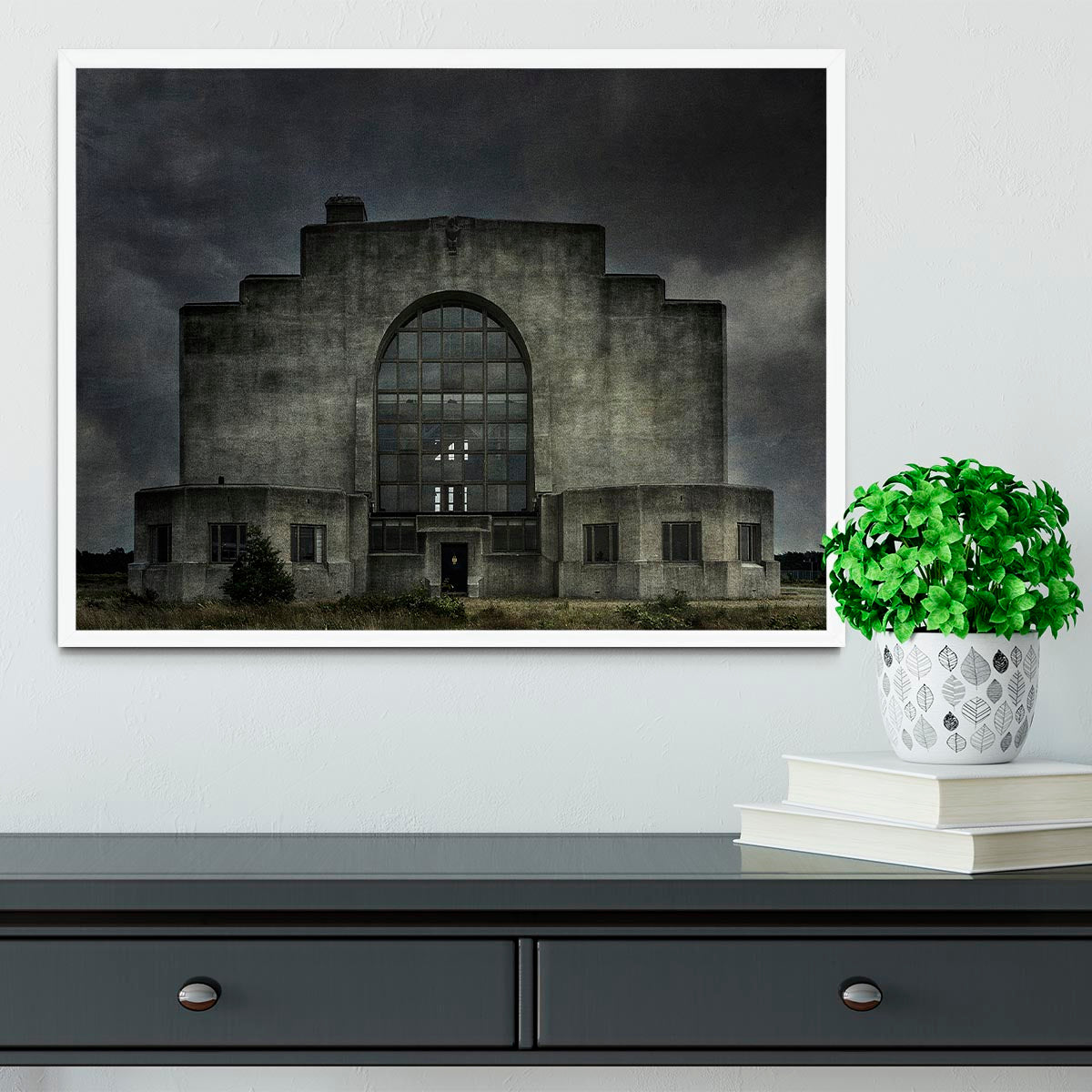 Old Building At Night Framed Print - Canvas Art Rocks -6