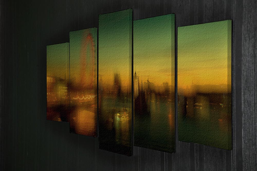 London at Dusk 5 Split Panel Canvas - Canvas Art Rocks - 2