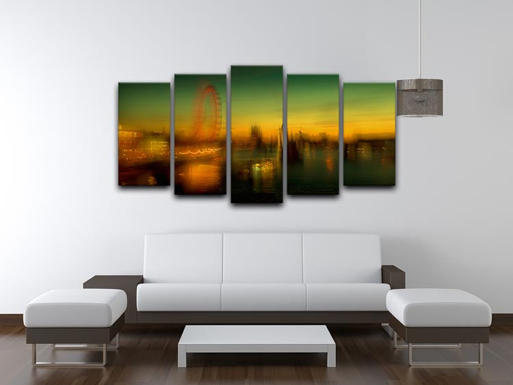 London at Dusk 5 Split Panel Canvas - Canvas Art Rocks - 3