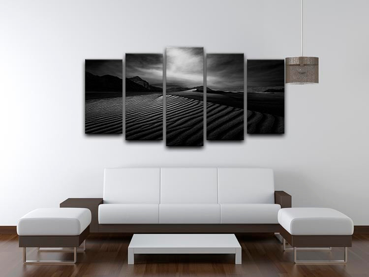 Desert In Greyscale 5 Split Panel Canvas - Canvas Art Rocks - 3