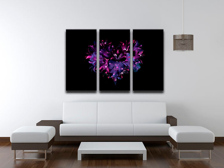 Purple Lily 3 Split Panel Canvas Print - Canvas Art Rocks - 3