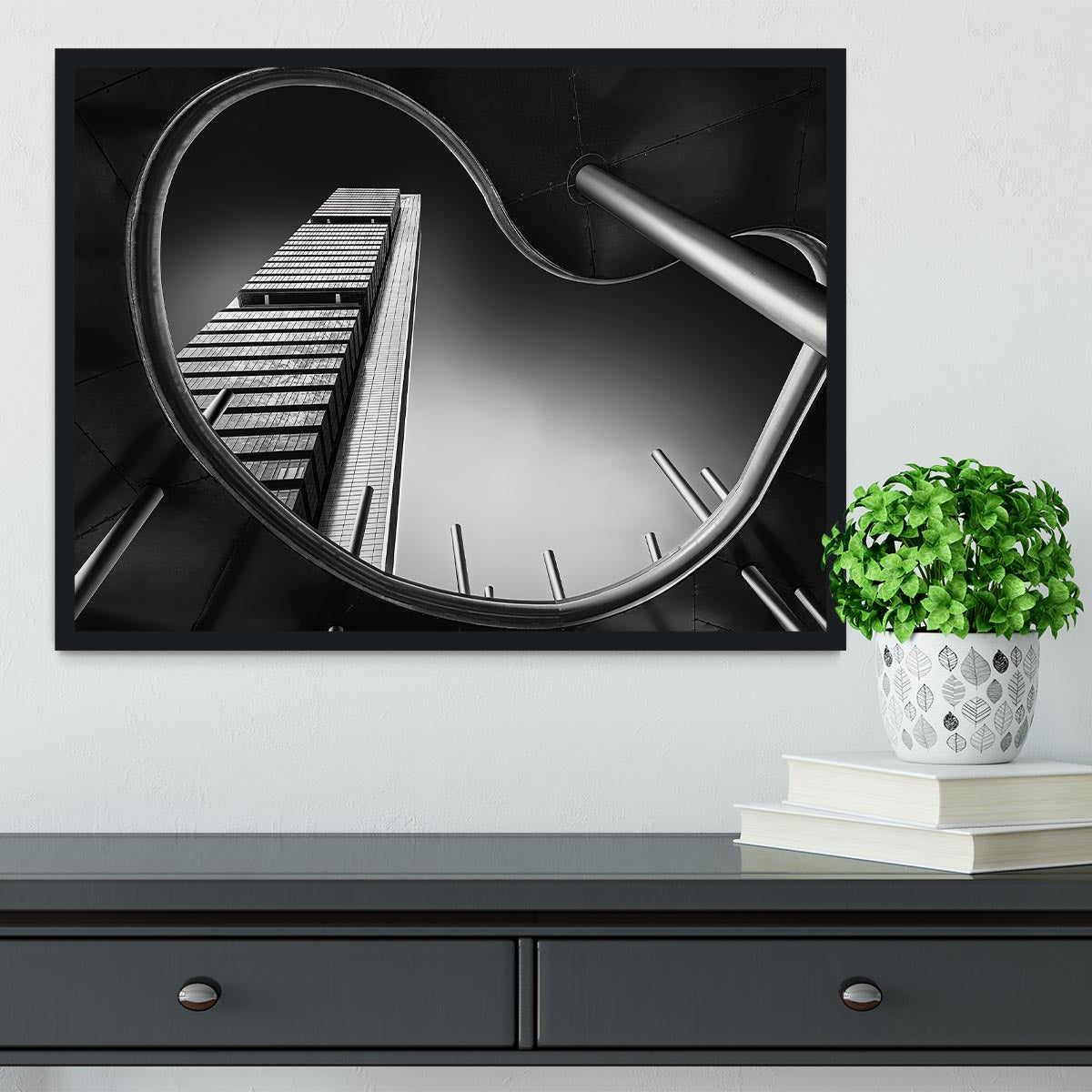 Foster Tower Framed Print - Canvas Art Rocks - 2