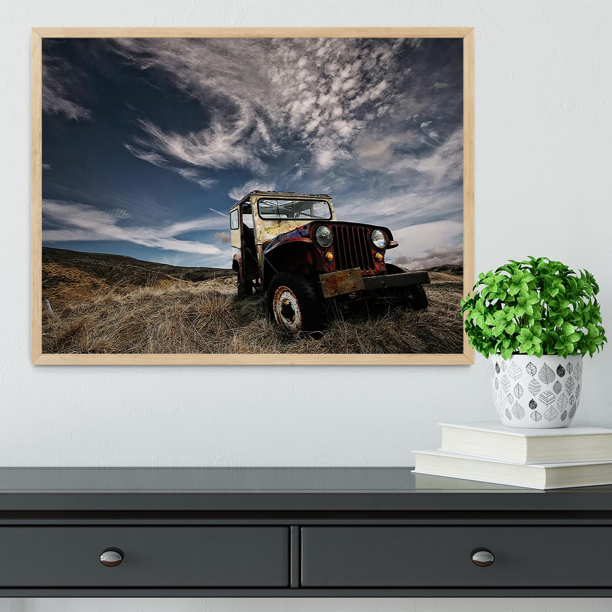 Abandoned Truck On The Countryside Framed Print - Canvas Art Rocks - 4