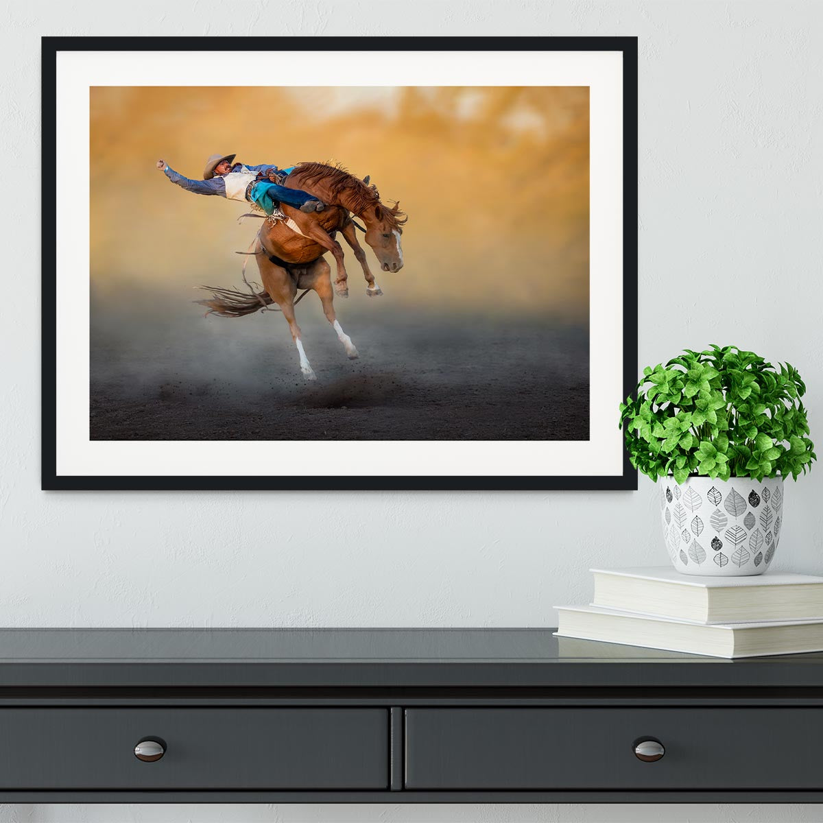 Cowboy Rodeo Part 2 Framed Print - Canvas Art Rocks - 1