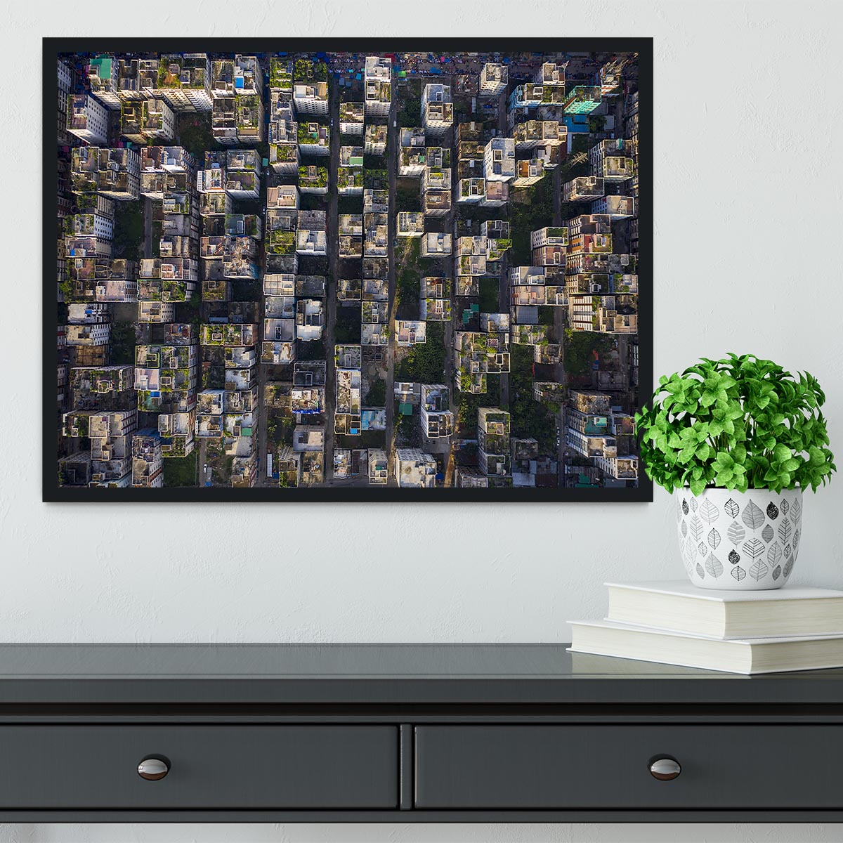 City Rooftops Framed Print - Canvas Art Rocks - 2