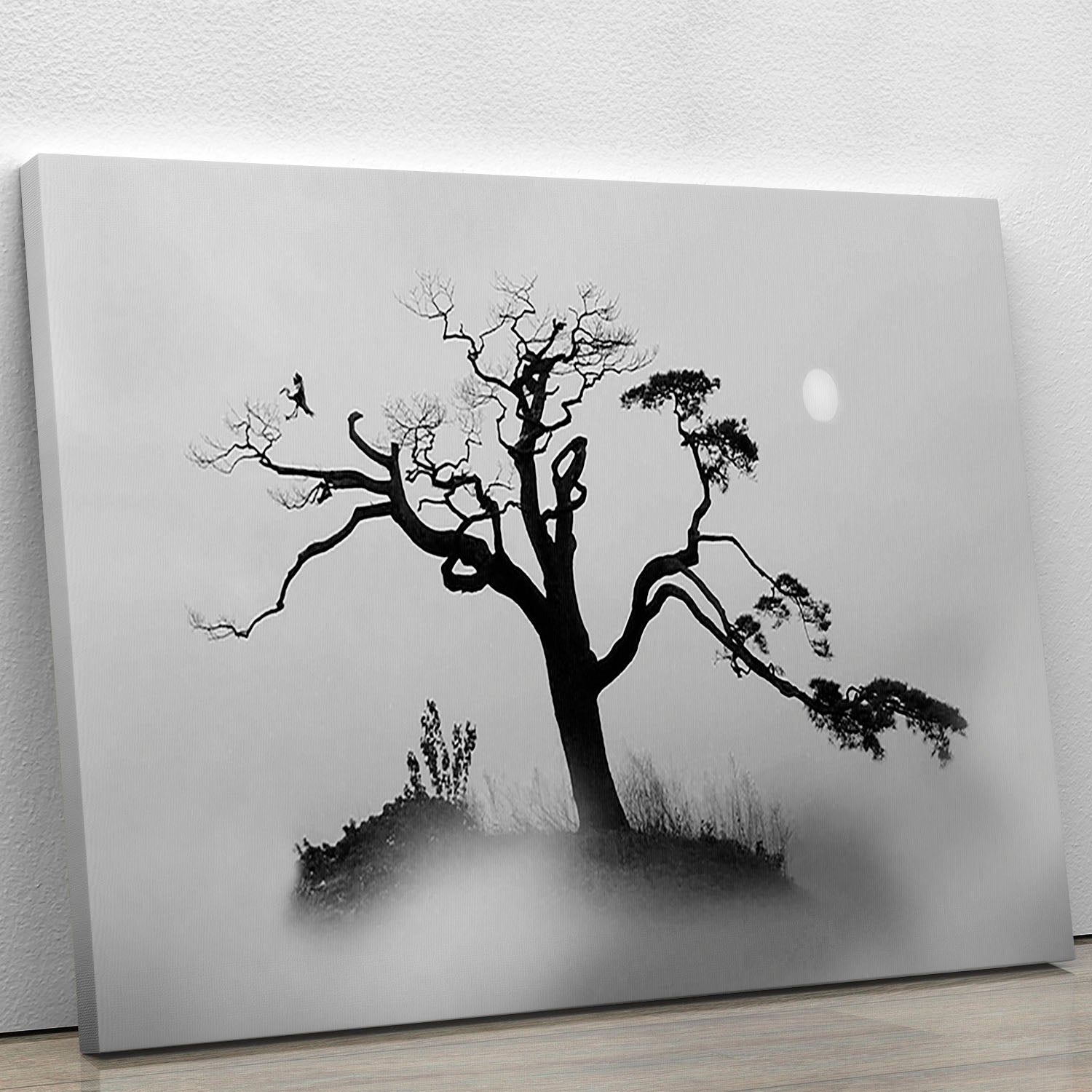 Pine tree In The Fog Canvas Print or Poster - Canvas Art Rocks - 1