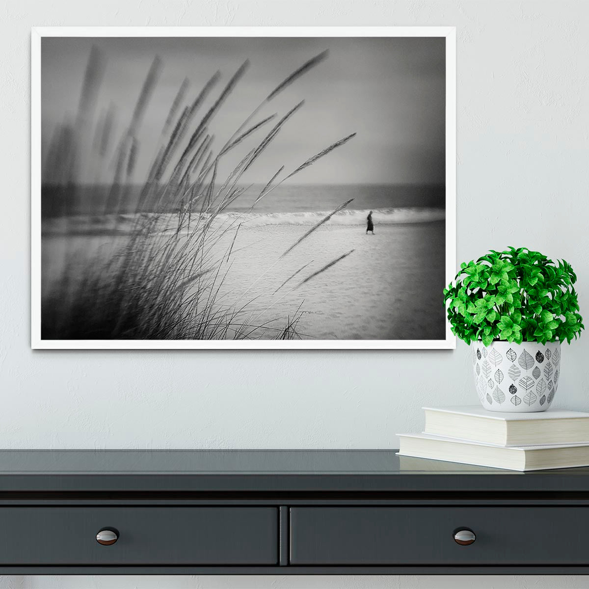 A Walk Along The Seafront Framed Print - Canvas Art Rocks -6