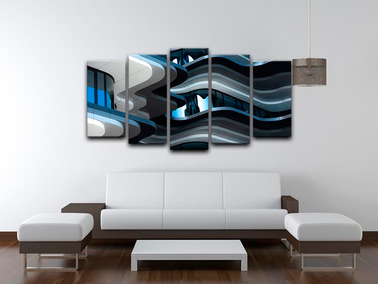 Abstract Building 5 Split Panel Canvas - Canvas Art Rocks - 3