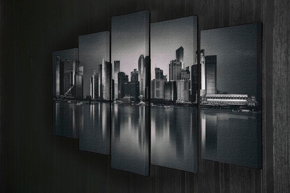 Marina bay 5 Split Panel Canvas - Canvas Art Rocks - 2