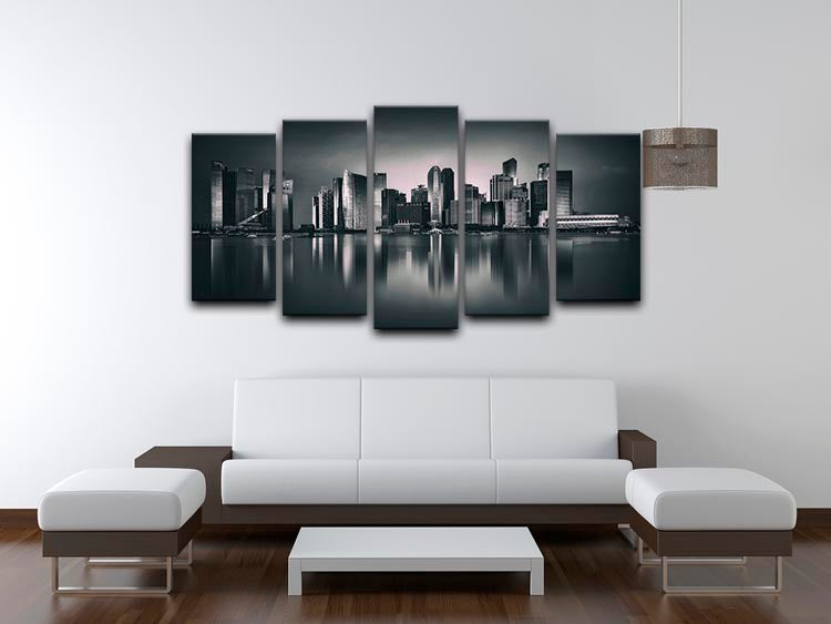 Marina bay 5 Split Panel Canvas - Canvas Art Rocks - 3