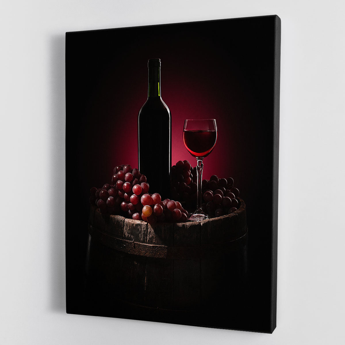 Red Wine With Grapes Canvas Print or Poster - Canvas Art Rocks - 1