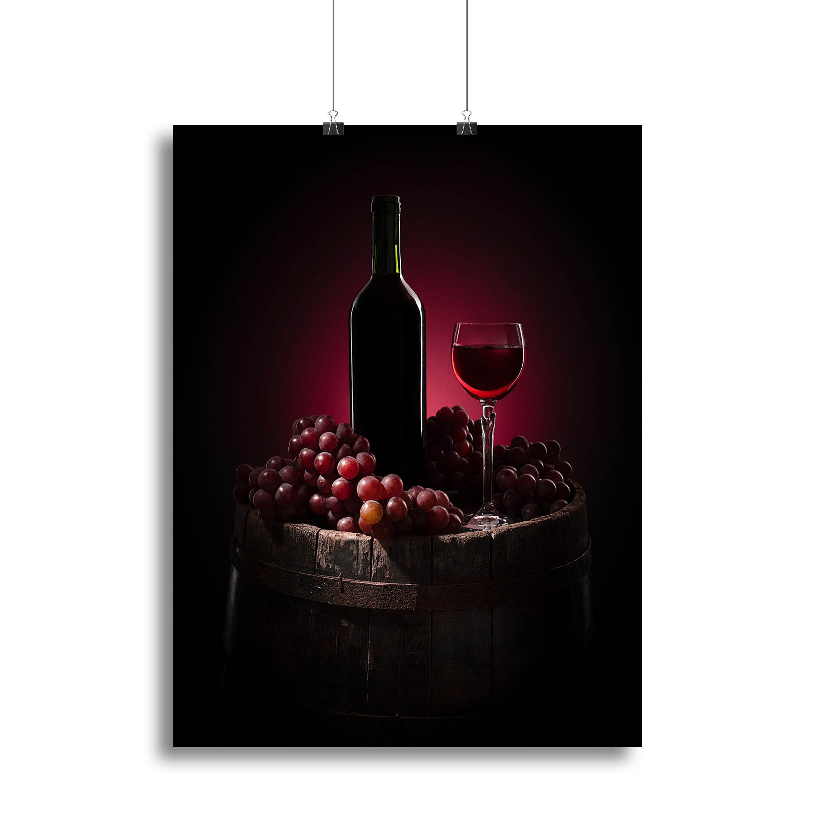 Red Wine With Grapes Canvas Print or Poster - Canvas Art Rocks - 2