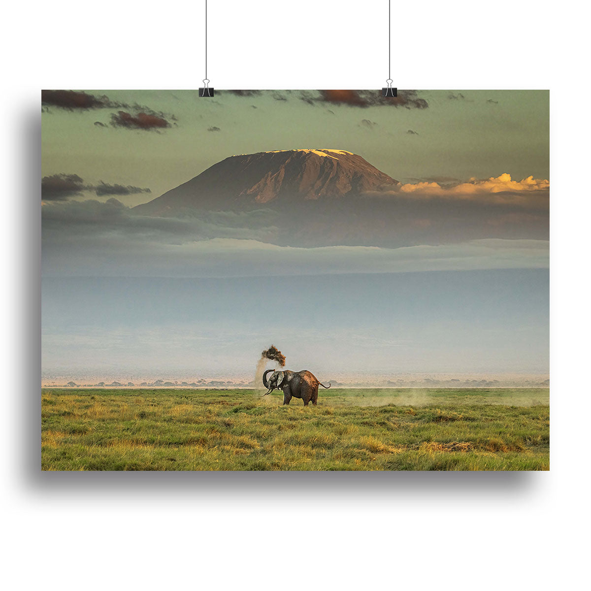 An Elephant Playing In The Dirt Canvas Print or Poster - Canvas Art Rocks - 2