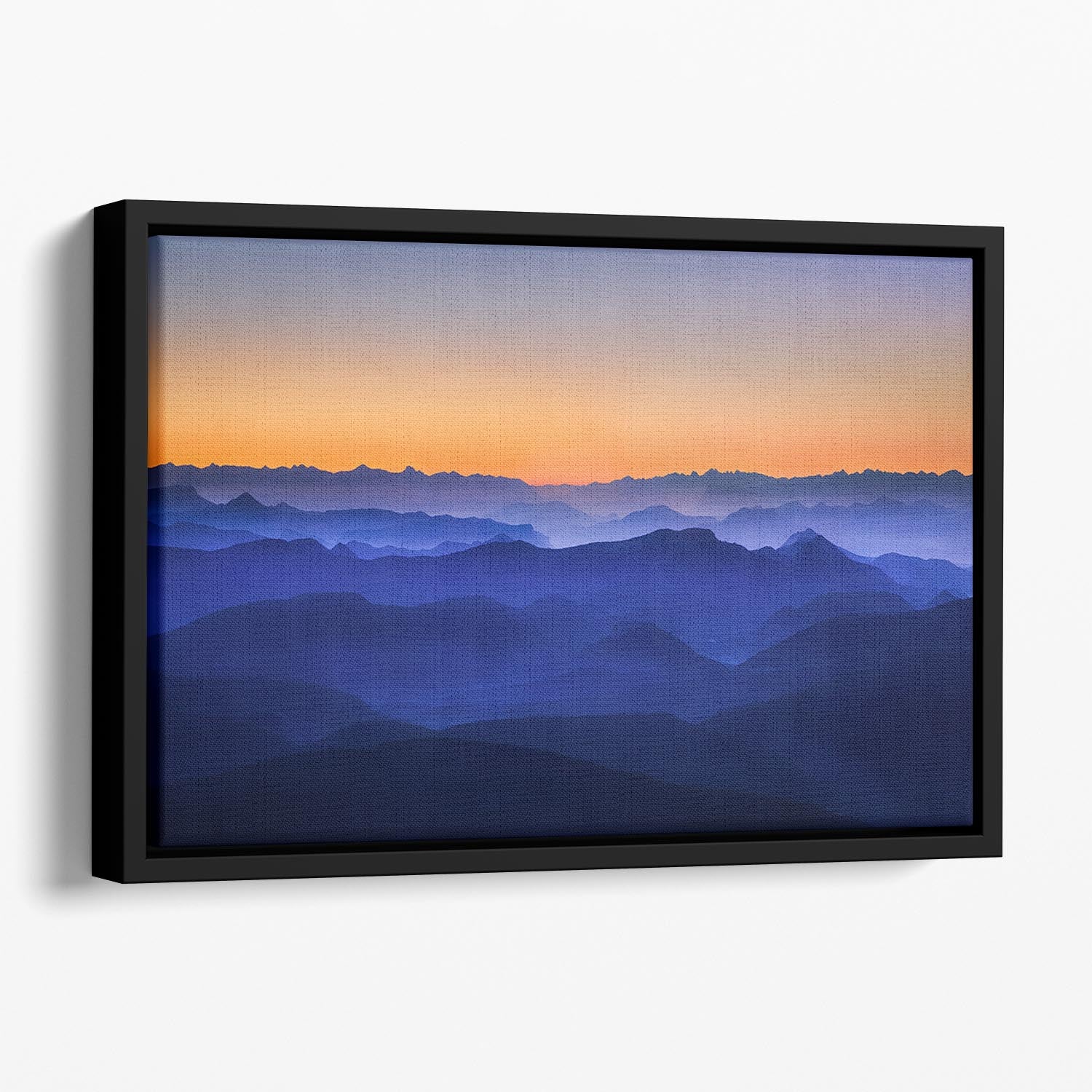 Misty Mountains Floating Framed Canvas - Canvas Art Rocks - 1