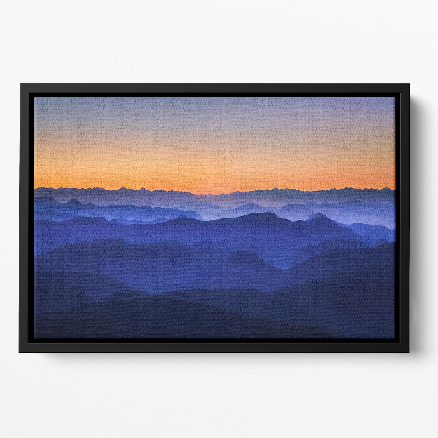 Misty Mountains Floating Framed Canvas - Canvas Art Rocks - 2