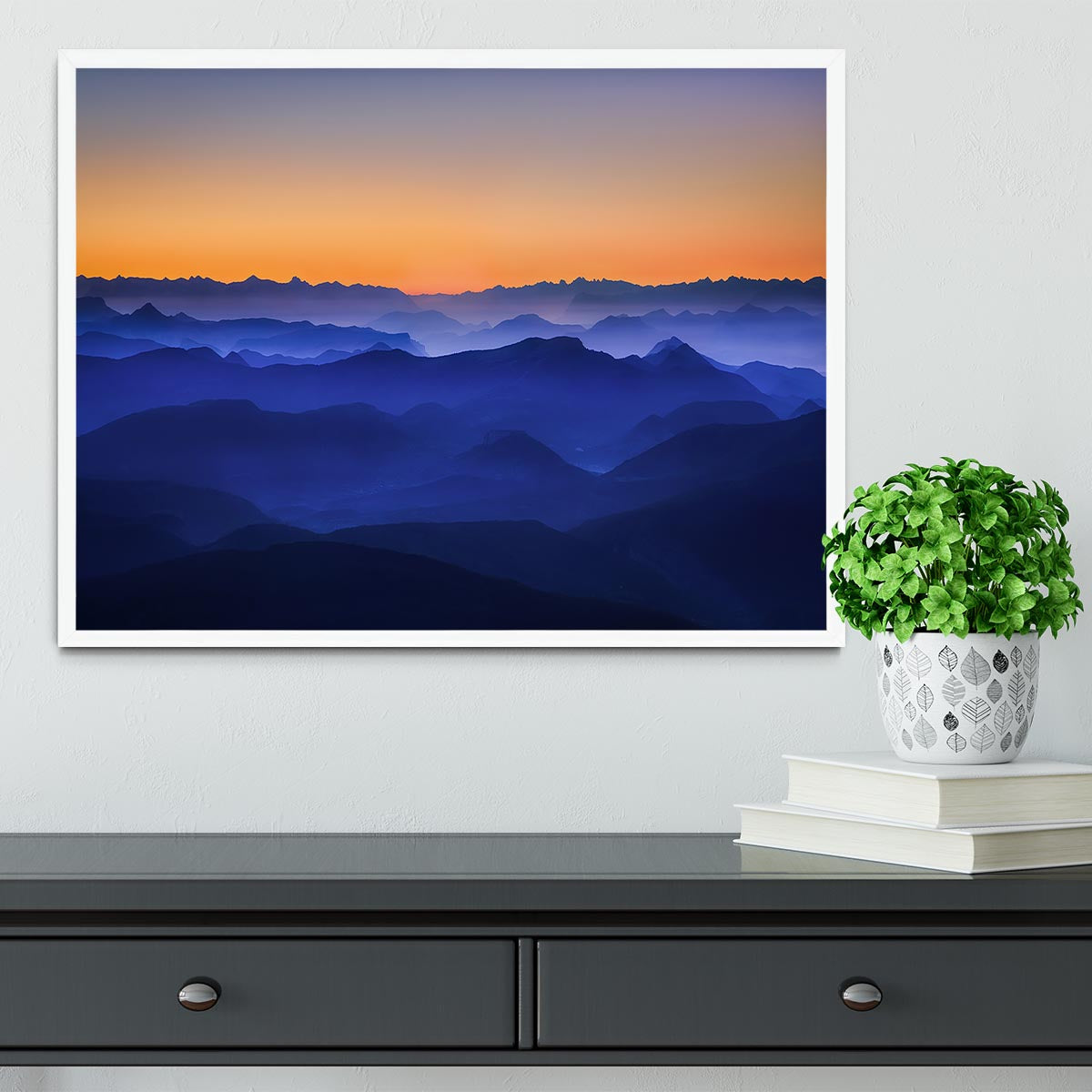 Misty Mountains Framed Print - Canvas Art Rocks -6