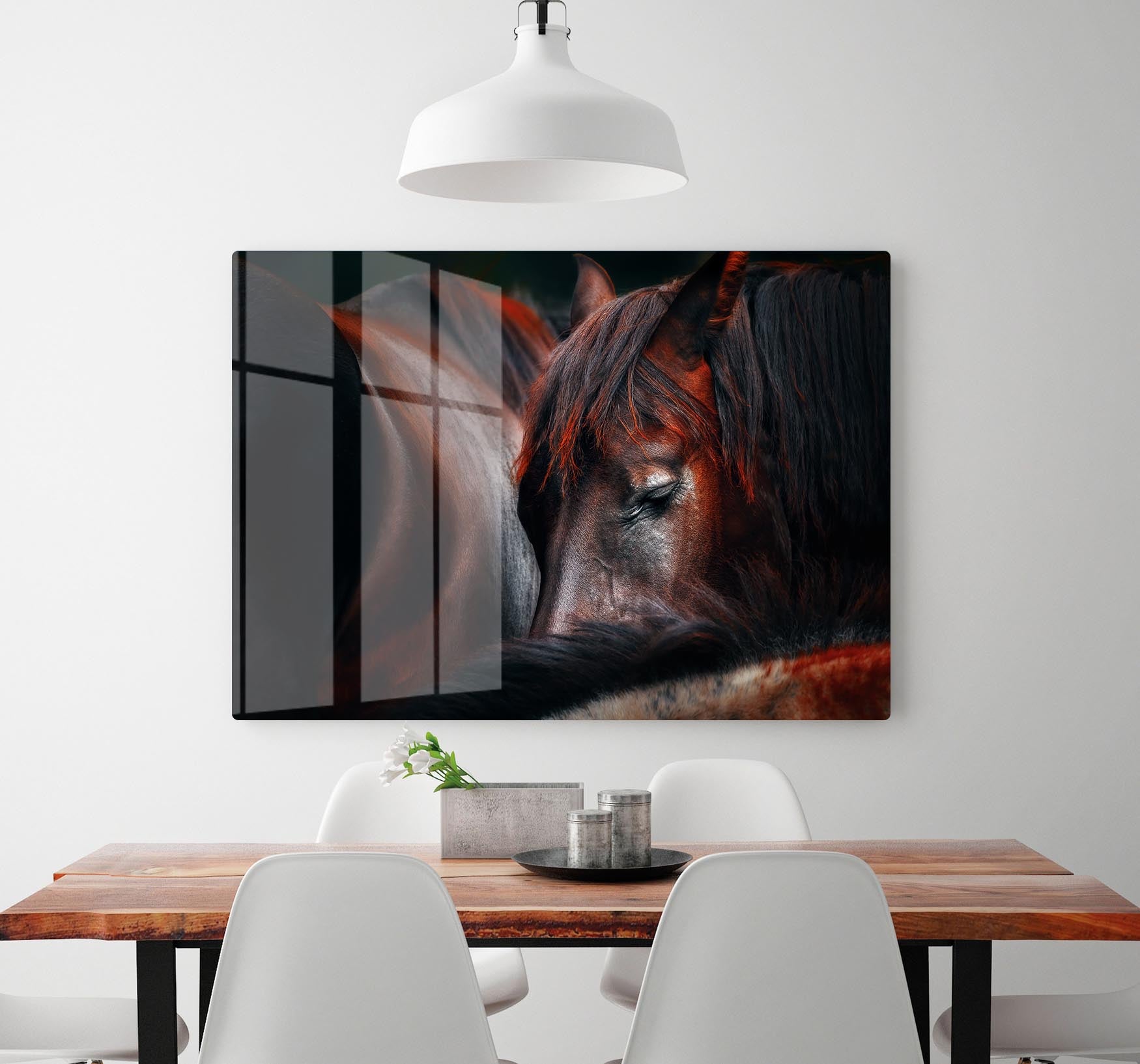 Horses Sleep In A Huddle HD Metal Print - Canvas Art Rocks - 2