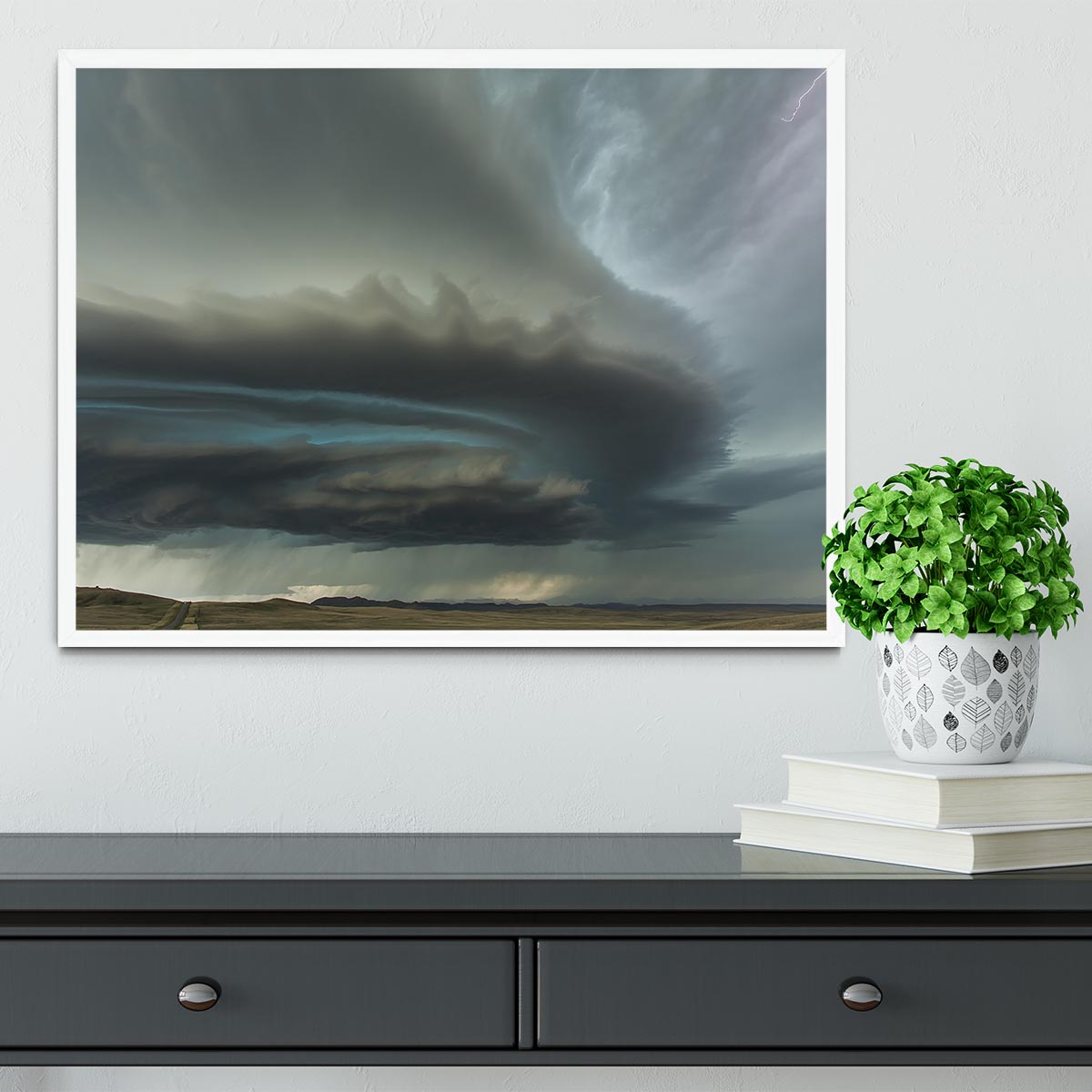 Huge Supercell Framed Print - Canvas Art Rocks -6