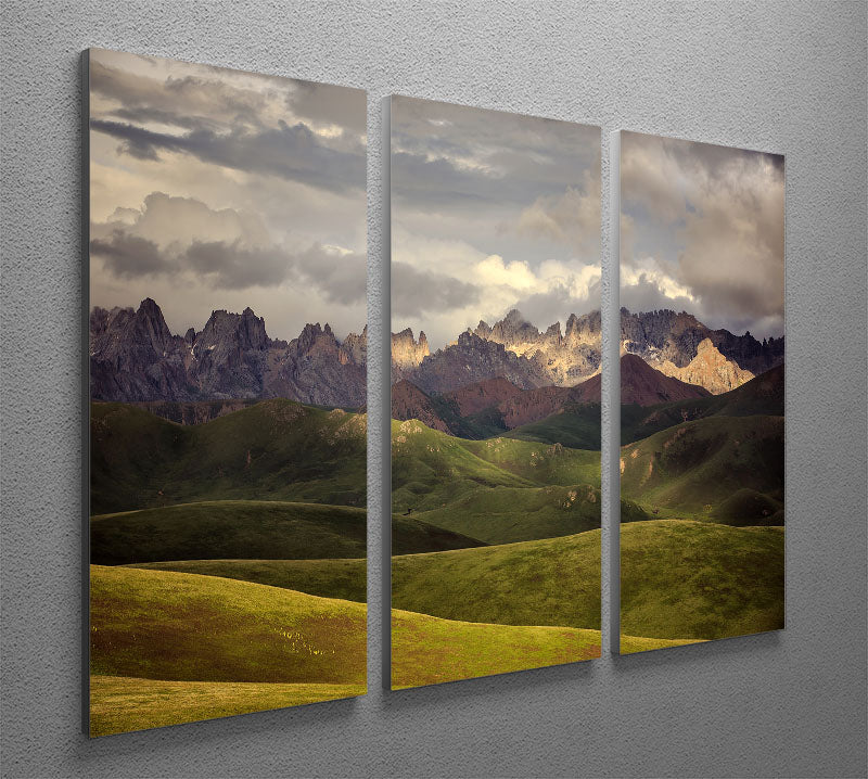 Tibetan Plateau 3 Split Panel Canvas Print - Canvas Art Rocks - 2