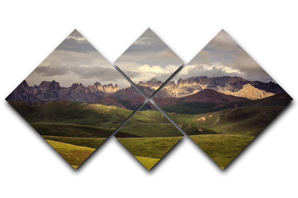 Tibetan Plateau 4 Square Multi Panel Canvas - Canvas Art Rocks - 1