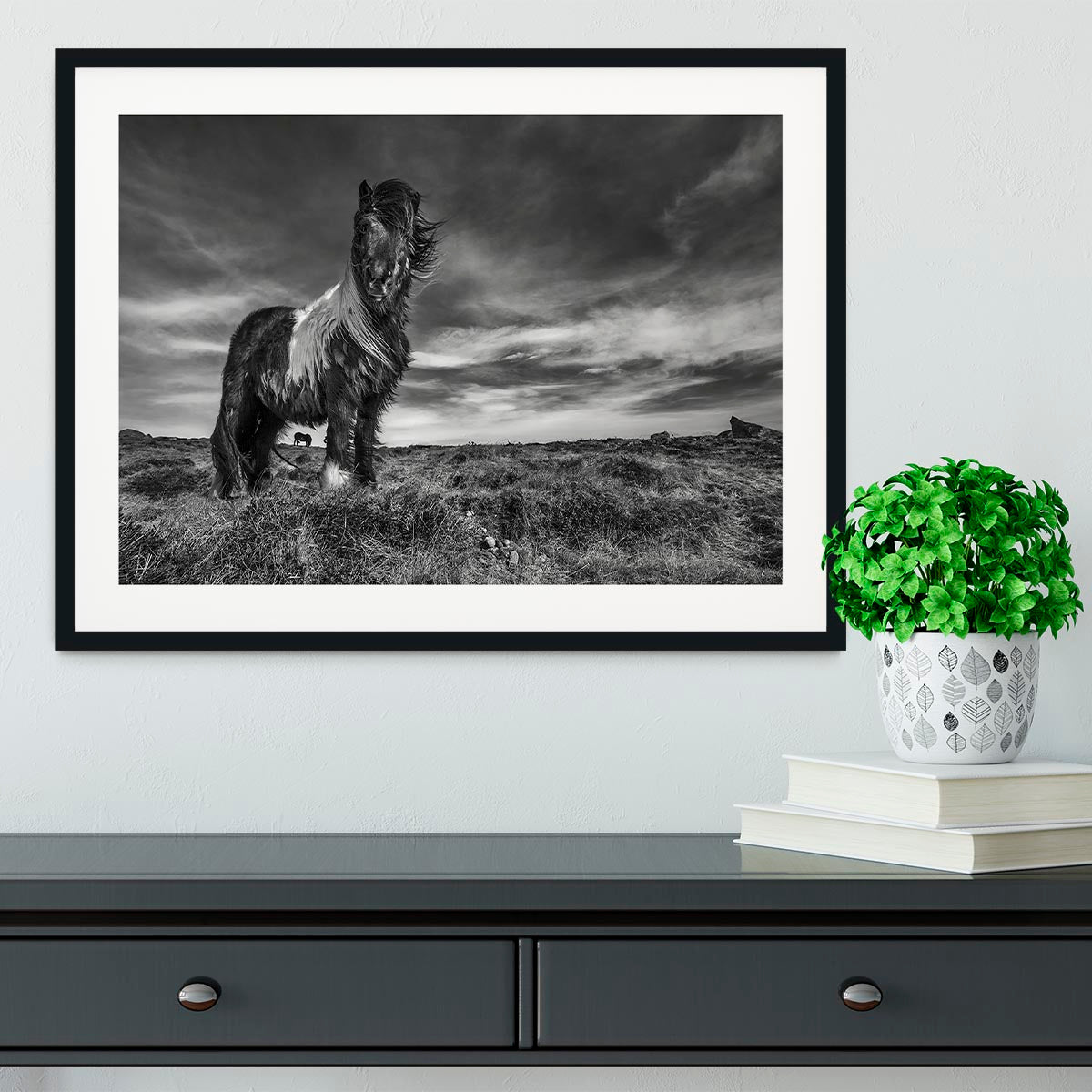 Horse Standing Framed Print - Canvas Art Rocks - 1