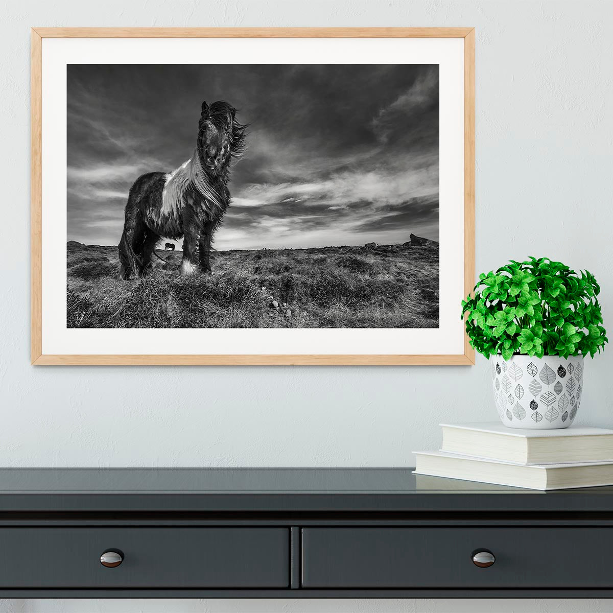 Horse Standing Framed Print - Canvas Art Rocks - 3