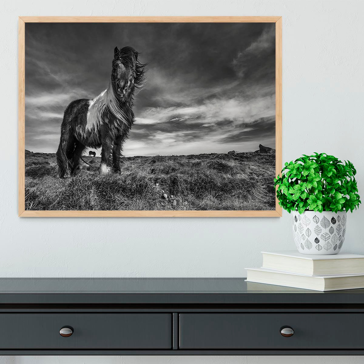 Horse Standing Framed Print - Canvas Art Rocks - 4