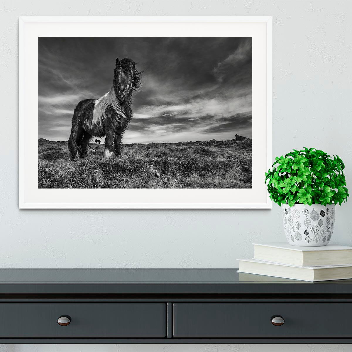 Horse Standing Framed Print - Canvas Art Rocks - 5
