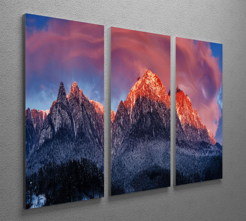 Bucegi Mountains 3 Split Panel Canvas Print - Canvas Art Rocks - 2