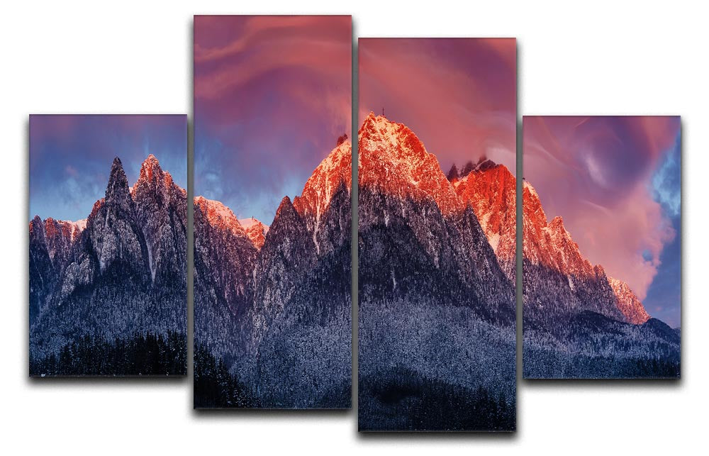 Bucegi Mountains 4 Split Panel Canvas - Canvas Art Rocks - 1