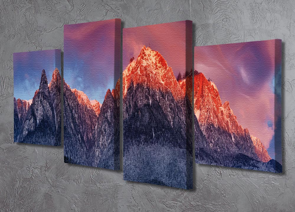 Bucegi Mountains 4 Split Panel Canvas - Canvas Art Rocks - 2
