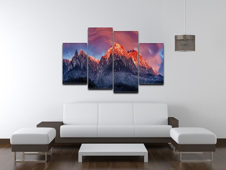 Bucegi Mountains 4 Split Panel Canvas - Canvas Art Rocks - 3