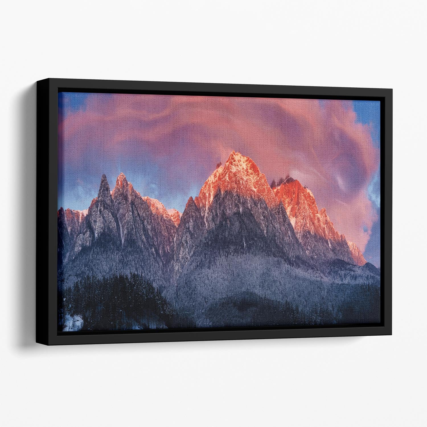 Bucegi Mountains Floating Framed Canvas - Canvas Art Rocks - 1