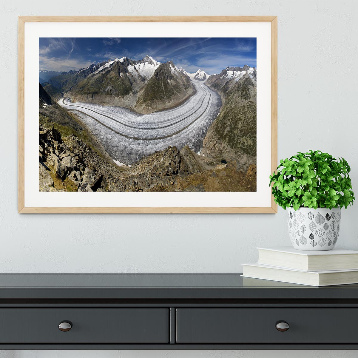 Aletschgletscher Framed Print - Canvas Art Rocks - 3