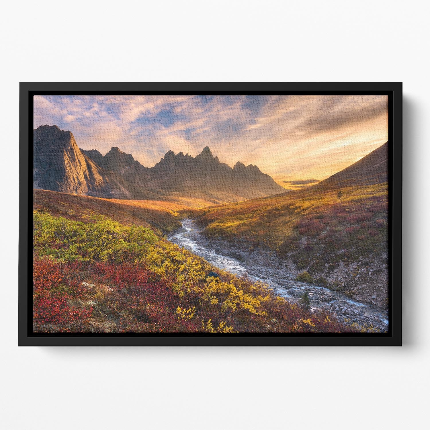 Mountain Paradise Floating Framed Canvas - Canvas Art Rocks - 2