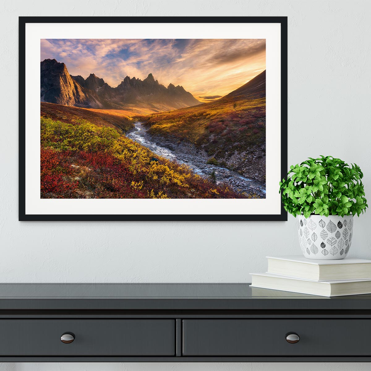 Mountain Paradise Framed Print - Canvas Art Rocks - 1