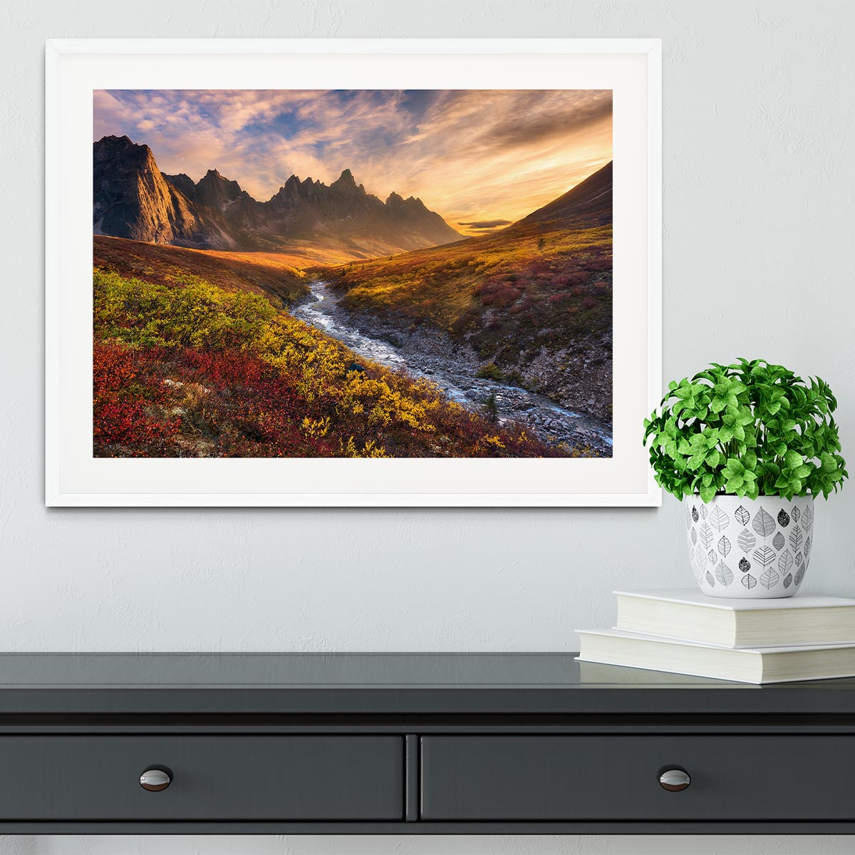 Mountain Paradise Framed Print - Canvas Art Rocks - 5