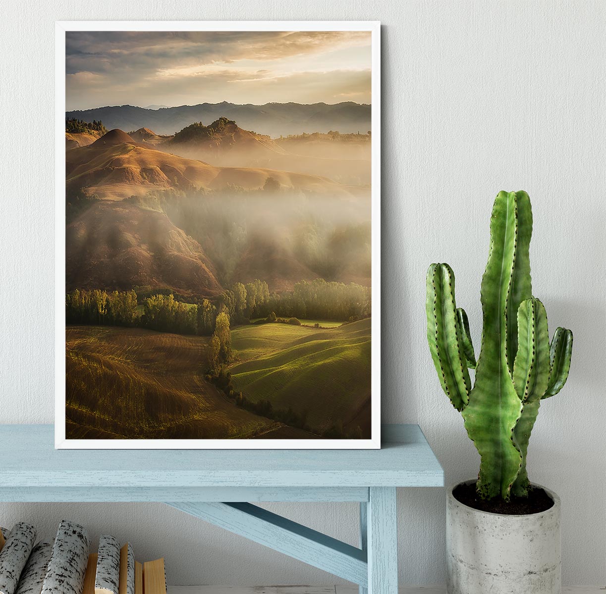 Mystical Waving Fields Tuscany Framed Print - Canvas Art Rocks -6