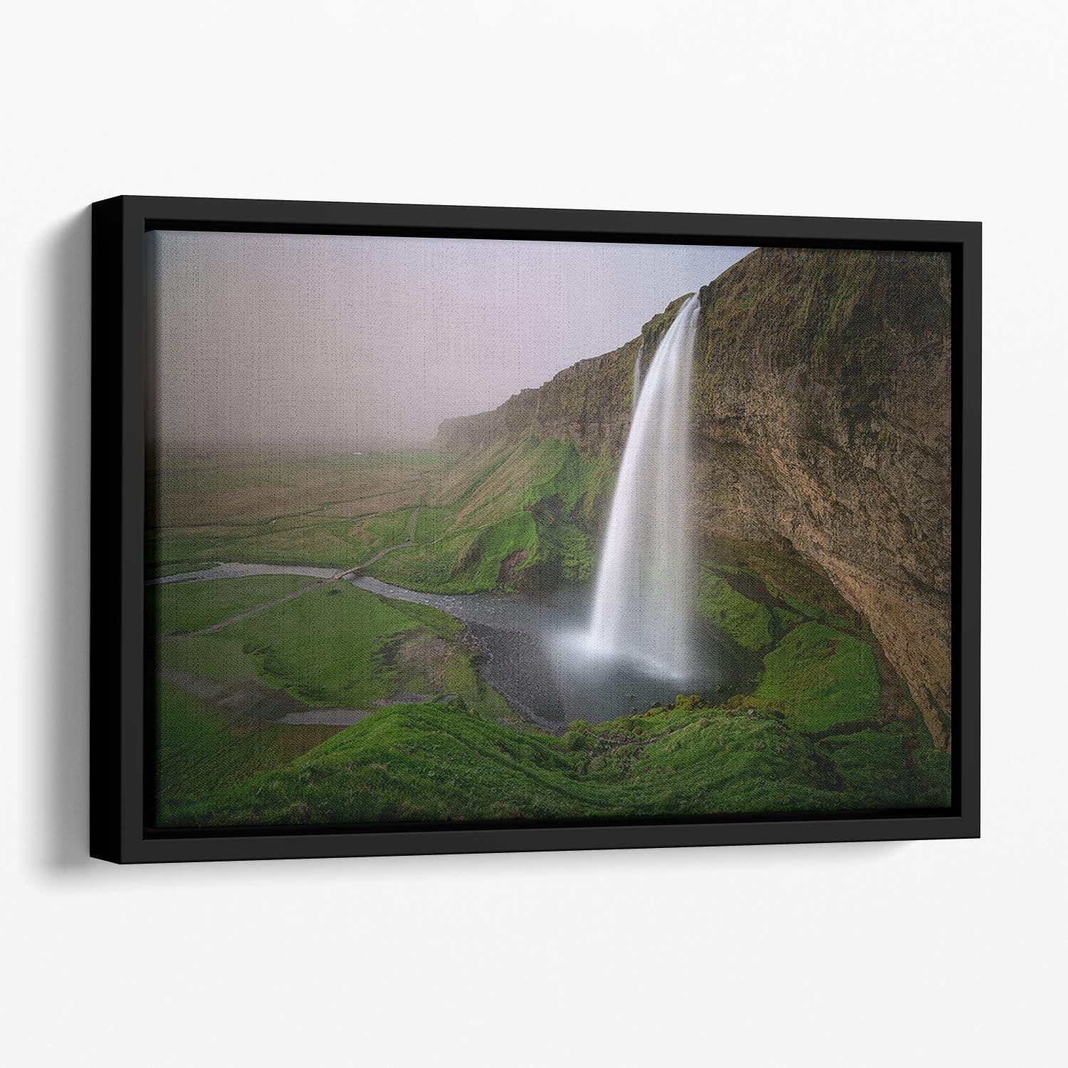 With Ash From The Volcano Floating Framed Canvas - Canvas Art Rocks - 1