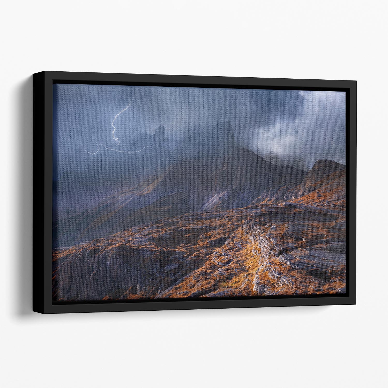 Bergwetter Floating Framed Canvas - Canvas Art Rocks - 1