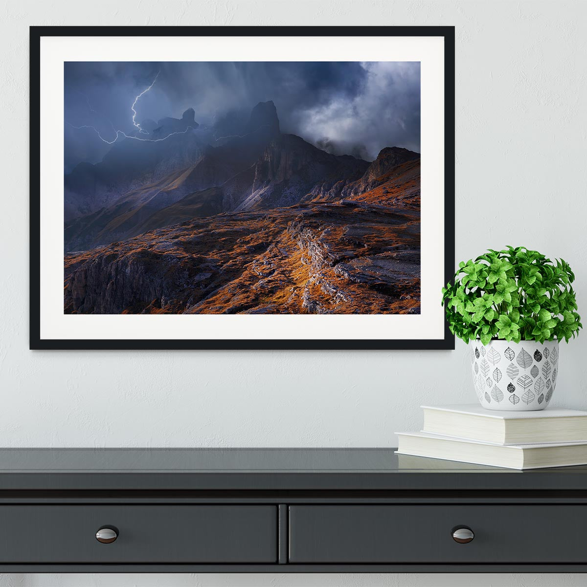 Bergwetter Framed Print - Canvas Art Rocks - 1