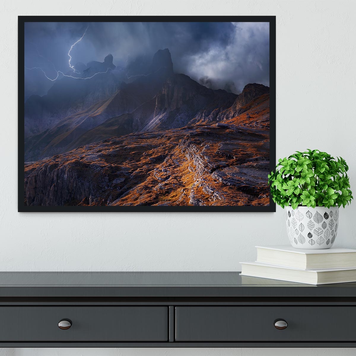 Bergwetter Framed Print - Canvas Art Rocks - 2